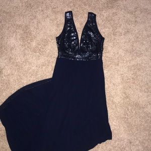 Navy maxi dress